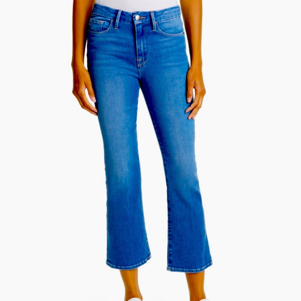 COPY - Frame Le Crop Mini Boot Cut Jeans in Filbert